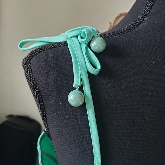 Unique Vintage Seafoam Mint Bobbie Swing Dress - Picture 3 of 5